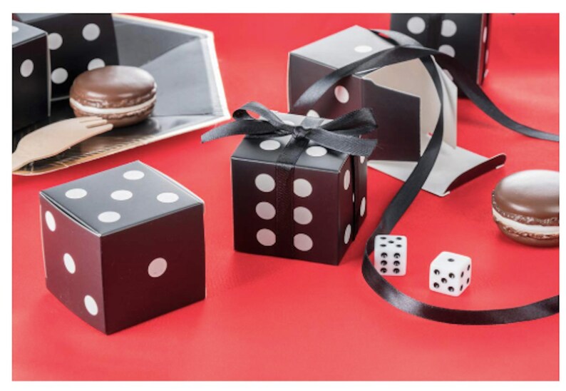50 Casino Party Black Dice Favor Box Poker Night Game Night Etsy