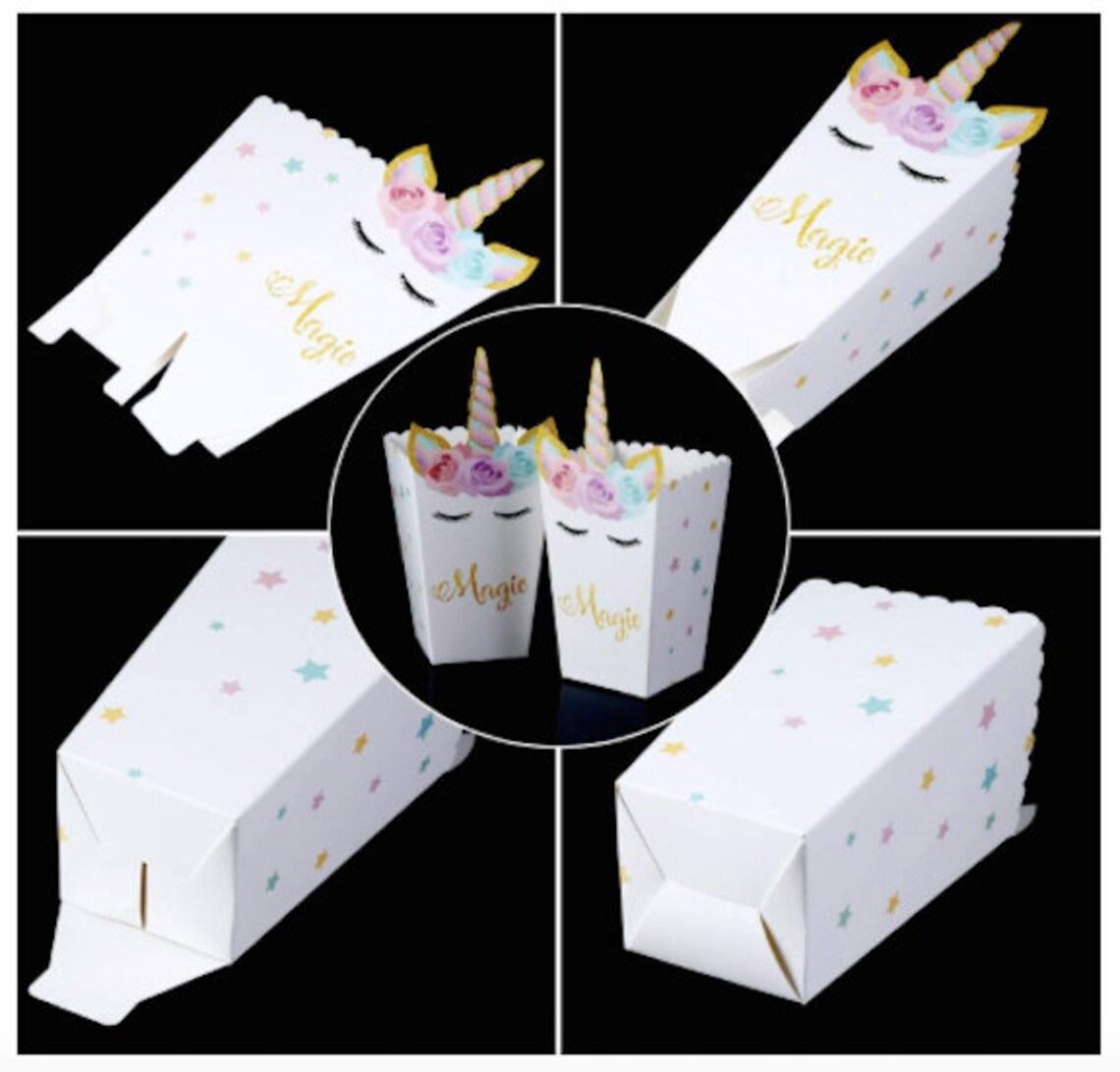 Unicorn Party Favor Boxes Unicorn Favors Unicorn Birthday Etsy