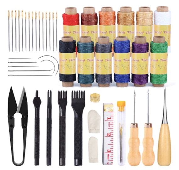 Leather Upholstery Repair Kit Leather Sewing Kit Colors Waxed Etsy Leather Upholstery Repair Kit Leather Sewing Kit Colors Waxed Etsy