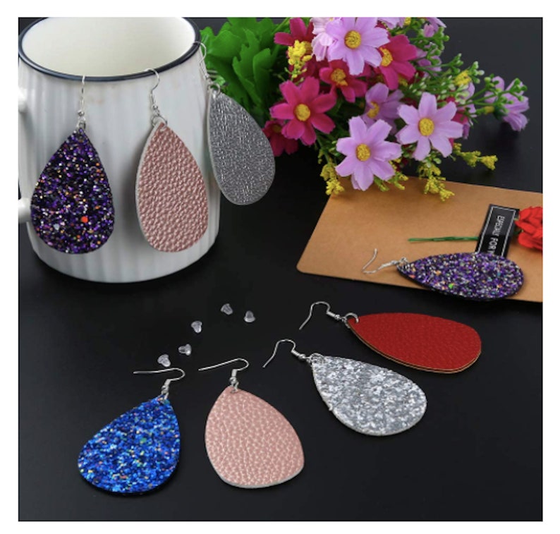 Earring Making Kit Earring Making Supplies Repair Kit Leather Earring Making Supplies Kit Earring Hooks Earring Jump Rings Earring Repair