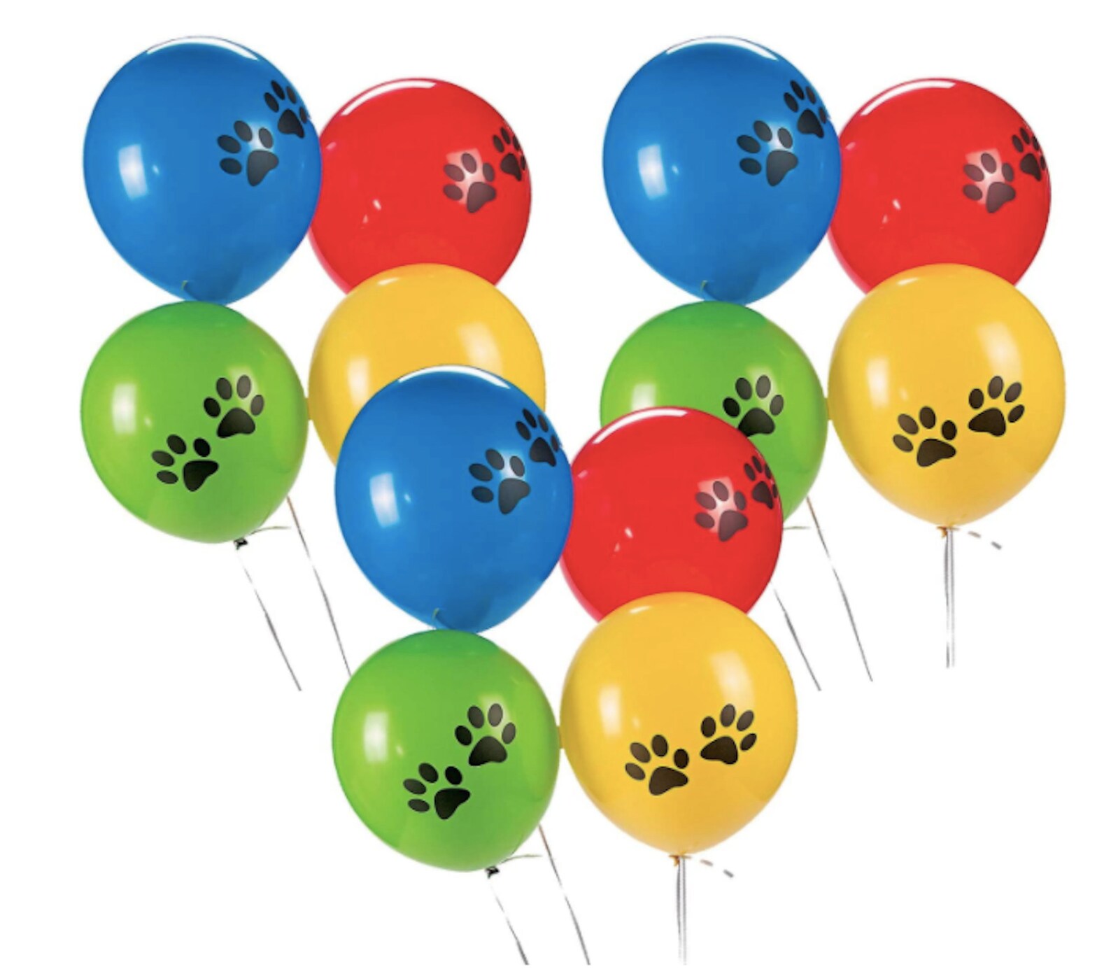 12 Paw Print Balloons Dog Party Balloons Latex Balloons Etsy