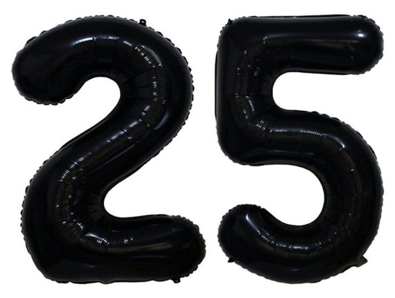 25 number balloons