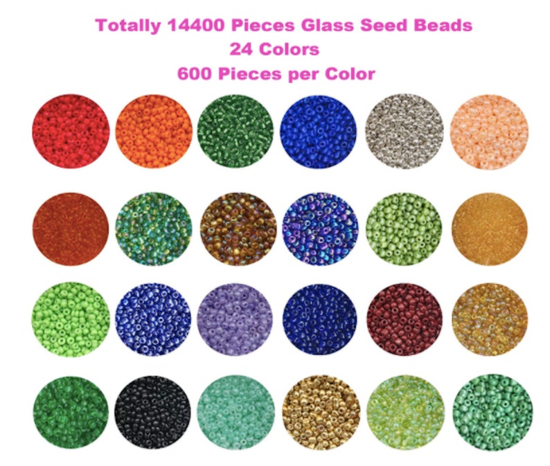 Glass Seed Beads Small Craft Beads DIY Bracelet Necklaces Crafting Jewelry Making Supplies DIY Bracelet Necklaces Jewelry Making Supplies