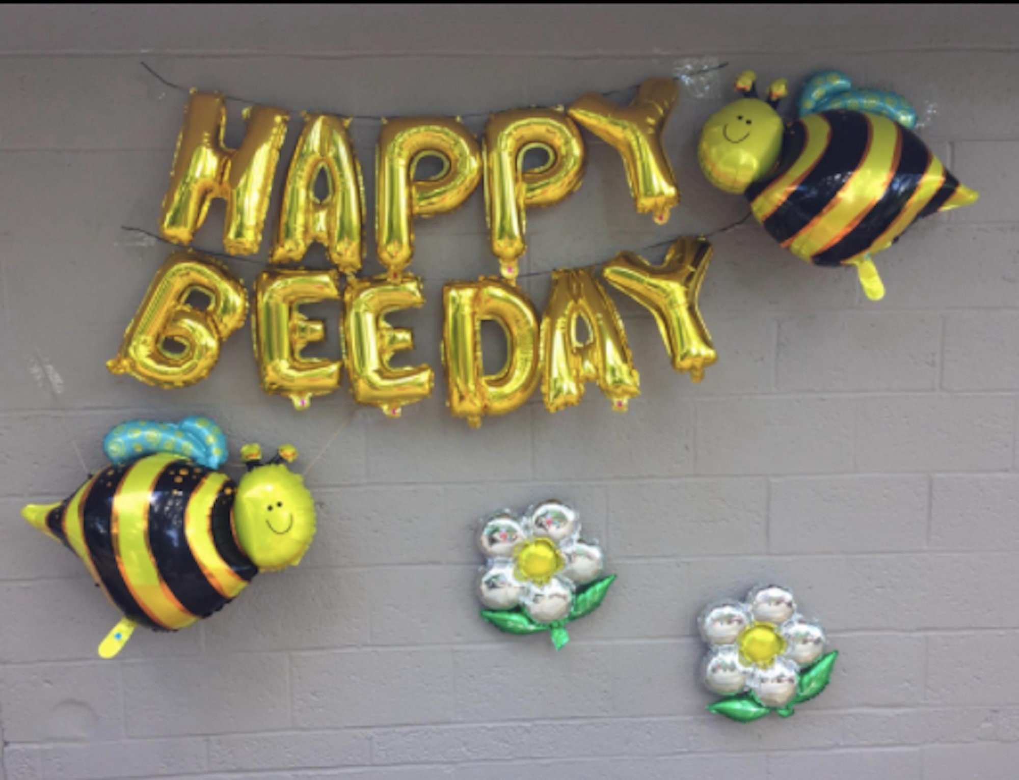 Large Happy Bee Day Banner - 19'' x 118'' Bumble Bee Birthday Party  Decorations for Kids 1st B-Day Honey Bee Party Supplies Big Fence Yard Sign