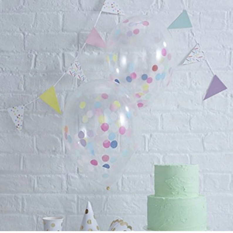 Rainbow Confetti Balloons Sprinkles Party Balloons Ice Cream Etsy