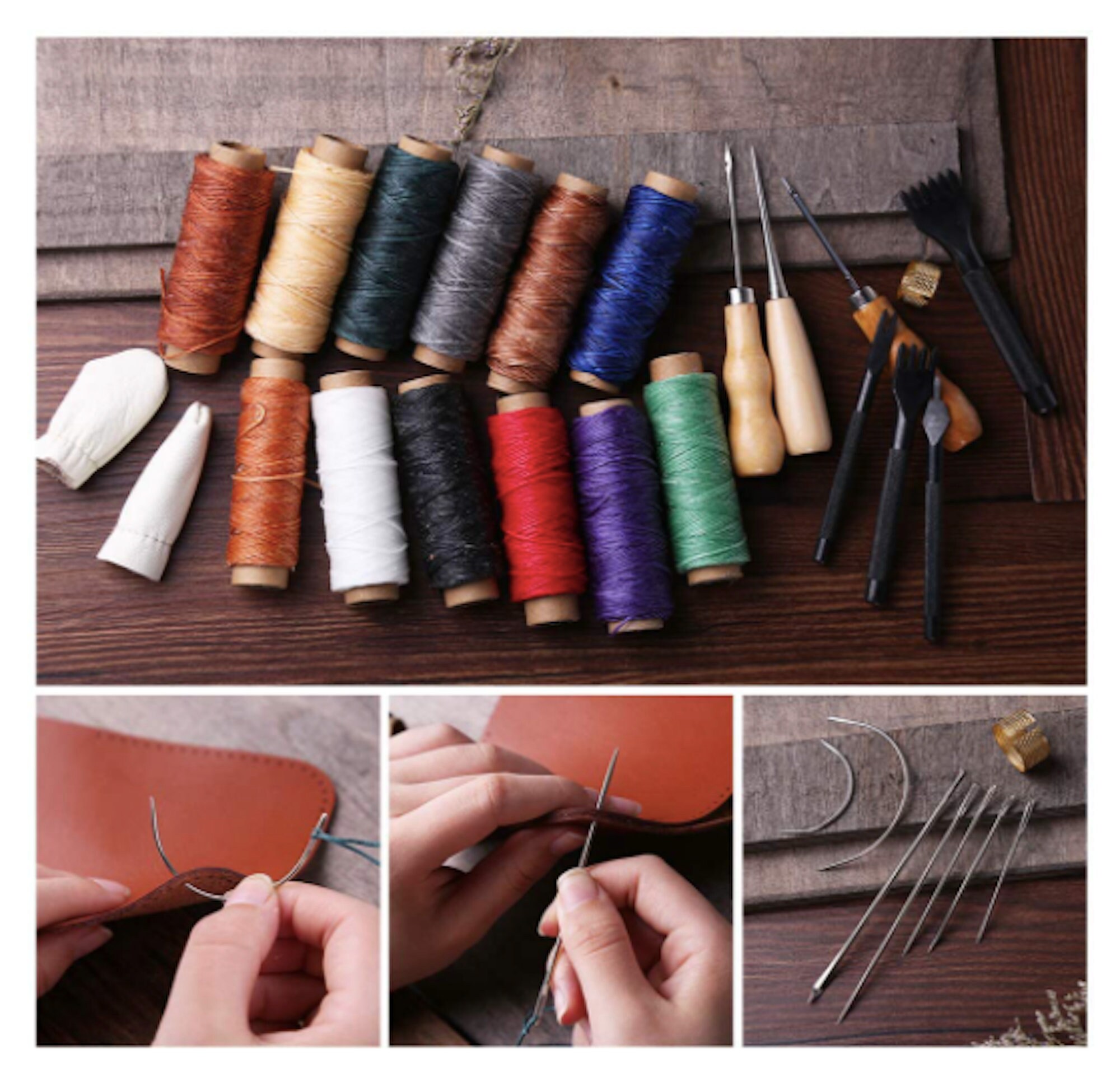 Leather Upholstery Repair Kit Leather Sewing Kit Colors Waxed Etsy Leather Upholstery Repair Kit Leather Sewing Kit Colors Waxed Etsy