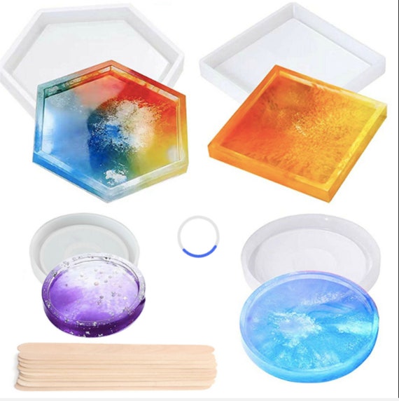 Resin Coaster Mold Making Coasters Kit Silicone Resin Mold Jewelry