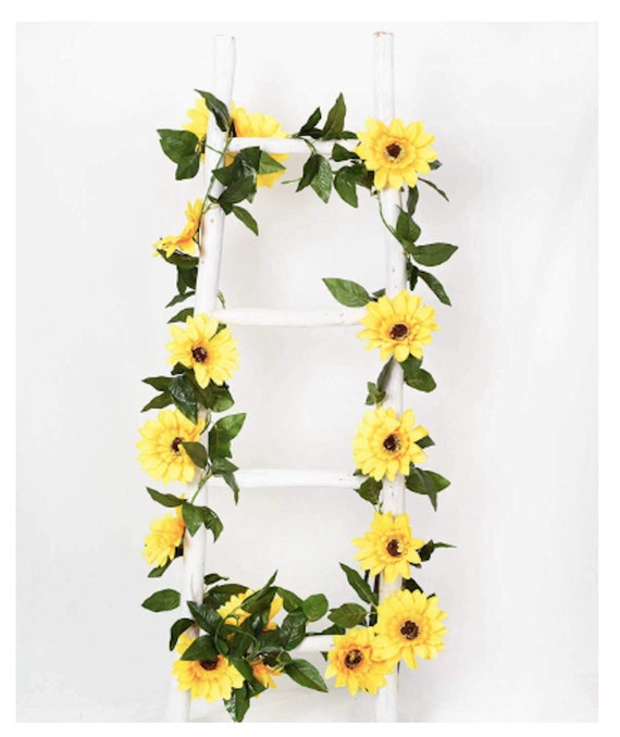 4 Pack Artificial Sunflower Garland Silk Sunflower Vine For Wedding Table Decor 