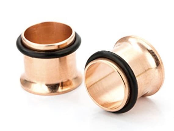 Single Flare Surgical Steel Tunnel Ear Plugs Eyelet with O Ring 00G to 7//16/"