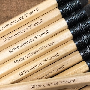 50th Birthday Pencils, 50th Birthday Gift, Fifty and Fabulous, 50th Birthday Party, 50th Birthday Gift for Men, 50th Birthday Gift for Women