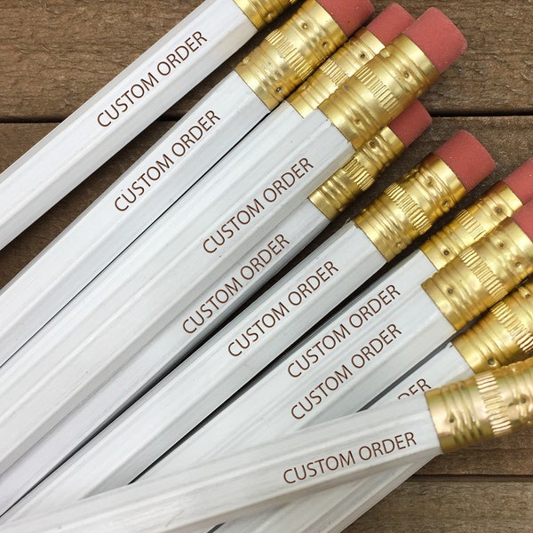 3, 4, 5, 6 or 12 Personalized Pencils, Engraved Pencils, Custom Pencils Set, School Supplies, Back to School, Stocking Stuffer