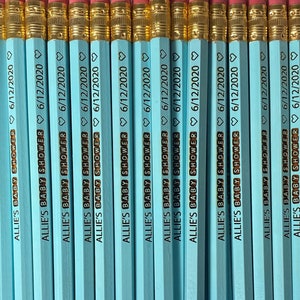 Fifty (50) Baby Shower Pencils, Baby Shower Favors, Custom Engraved Pencils, Personalized Pencils, Custom Quote Pencils