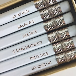 Key & Peele Substitute Teacher, Mispronounced Names 6 Personalized Pencils, Key and Peele, Substitute Teacher, Name Pencils, Jay Quellin image 1