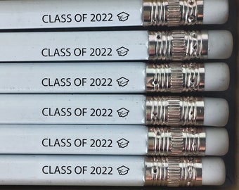 Class of 2022 Pencils, Custom Pencils, Personalized Pencils, Back to School, Gift, Wedding, Birthday, Teacher Gift, Hexagon Pencils