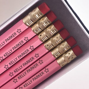 Hollow Star Pencils, Custom Pencils, Personalized Pencils, Back to School, Gift, Wedding, Birthday, Teacher Gift, Hexagon Pencils
