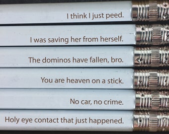 Dead to Me Pencils with TV Quotes, Dead to Me TV Pencils, Dead to Me TV Show Pencils