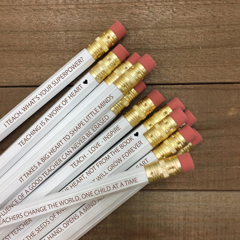 Teacher Appreciation Pencil Pencils for Teacher Gift for Etsy