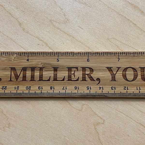 Personalized Teachers Ruler, Engraved Ruler, Engraved Father's Day Ruler, Bamboo Ruler, Gift For Teacher, Gift for Him, 1st Fathers Day