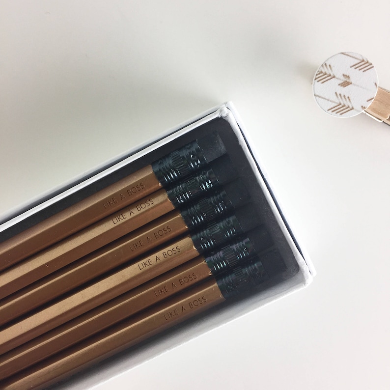 Like a Boss Pencils Funny Pencils Boss Pencil Set Pencils Etsy