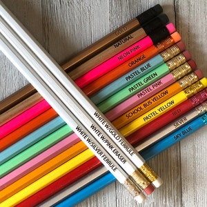 3, 4, 5, 6 or 12 Personalized Pencils, Engraved Pencils, Custom Pencils Set, School Supplies, Back to School, Stocking Stuffer image 2