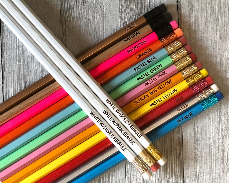 300 Personalized Pencils, 300 Engraved Pencils, 300 Custom Pencils Set image 2