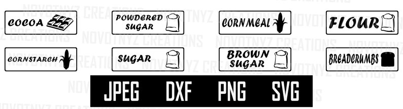 Kitchen Staples Labels svg, Pantry Labels svg, Canister Labels svg, Labels image 3