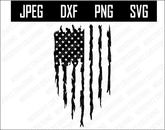 Shield Shape Tattered American Flag SVG Cricut File - Etsy Finland