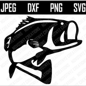 Bass SVG, Fish SVG, Fishing SVG