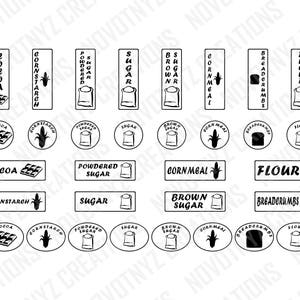 Kitchen Staples Labels svg, Pantry Labels svg, Canister Labels svg, Labels image 2