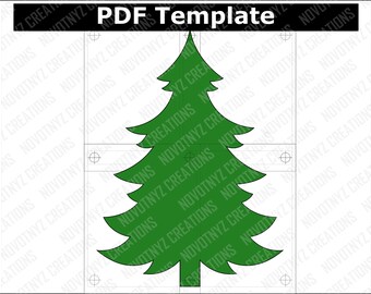 Christmas Template, 13-3/4"x19", Silhouette, Printable Cutout PDF, Stencil Template, Stencil PDF