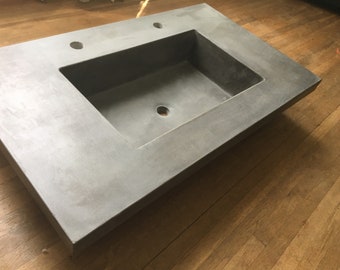 Concrete Vanity Top - Gray