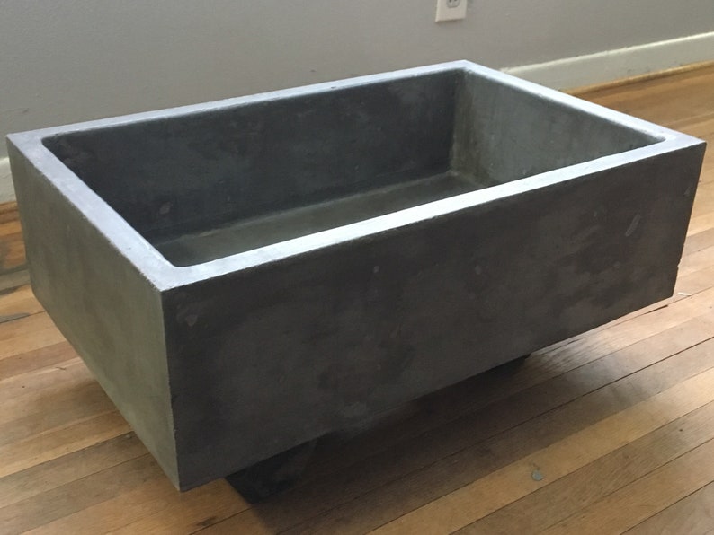 Concrete Vessel Sink Large Gray