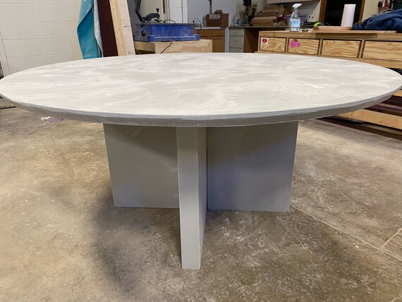 Round Concrete Dinning Table Etsy UK