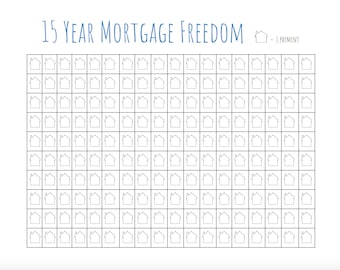Mortgage Payment Coloring Printable Tracker, 30 Year, Journal, Page ...