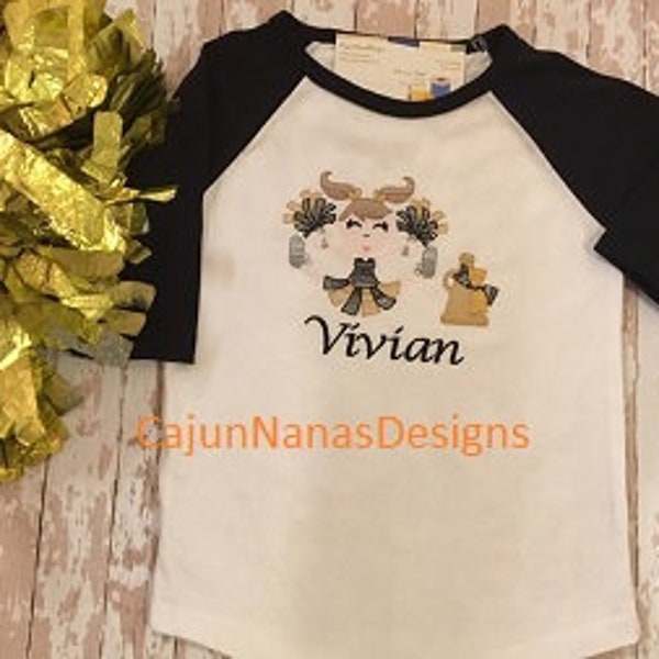 Toddler Cheer Uniform Black and Gold Etsy