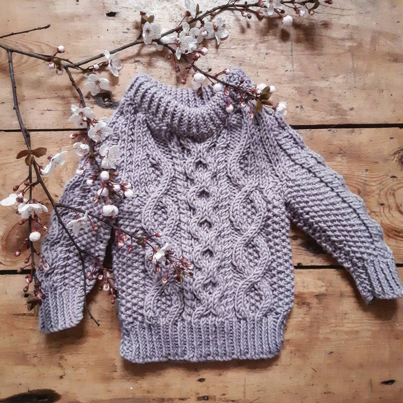 MADE TO ORDER Handmade Baby Aran Cardigan/ Merino Wool Baby Aran/ Traditional Irish Aran/ Custom Sizes Available image 2