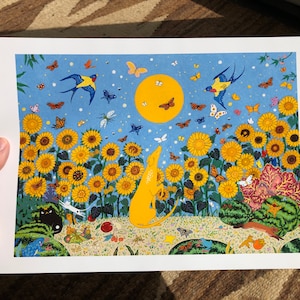 Illustration A4 de Tournesols par e.k.mosley