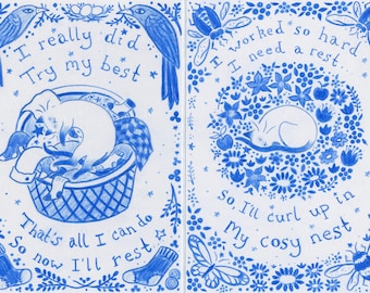 Little Muse - Cosy Nest - Art Print - A4