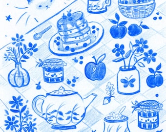 Little Muse - Second Breakfast - Art Print - A4
