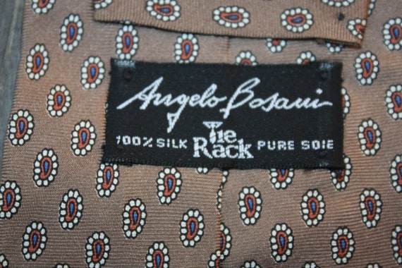 Angelo Bosani / The Rack Paisley Silk Tie / Metal… - image 3