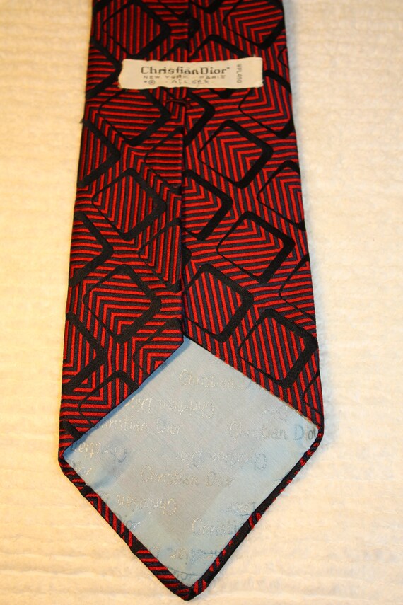 Very Vintage Christian Dior Silk Necktie, retro d… - image 4