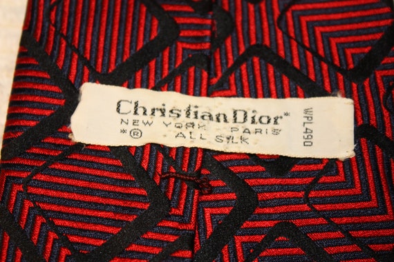 Very Vintage Christian Dior Silk Necktie, retro d… - image 5