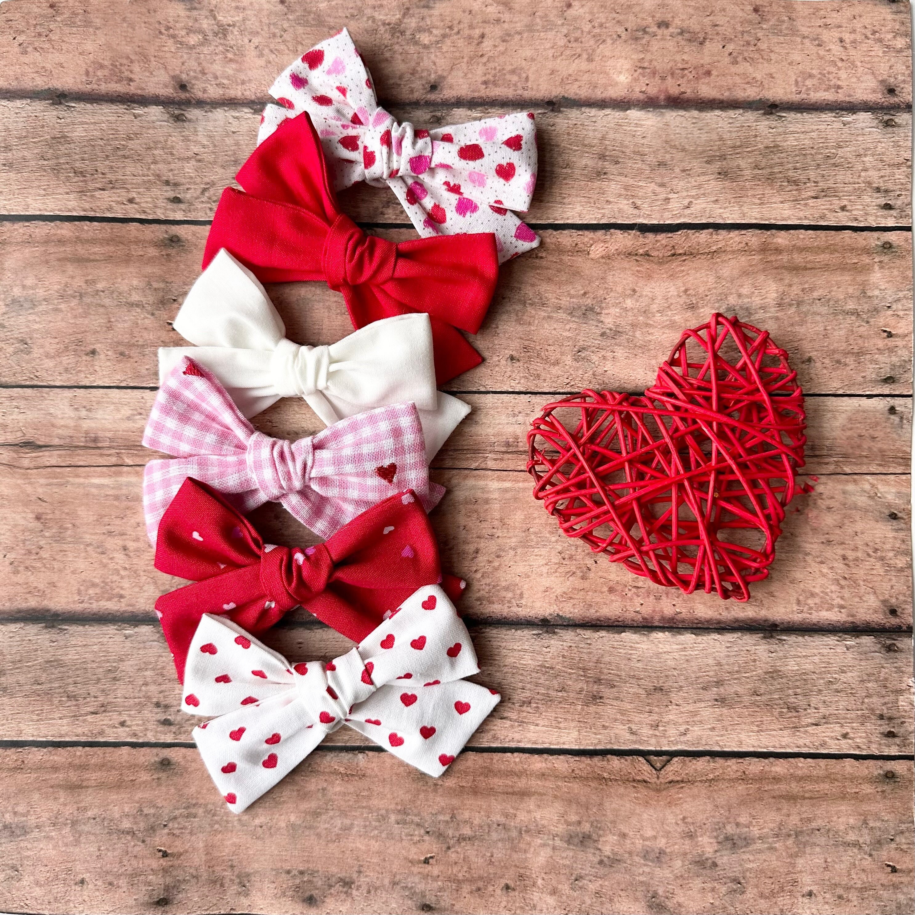 Plaid pink bow heart headband Betsey Johnson Pink Plaid Hair Bow – Wild Rina main image 2