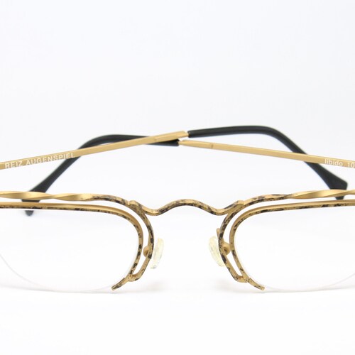 REIZ libido 107 Steampunk Unique Rare Half-Rim shops Vintage Frame Eyeglasses Brille Occhiali Lunettes Gafas Bril Glasses Glasögon