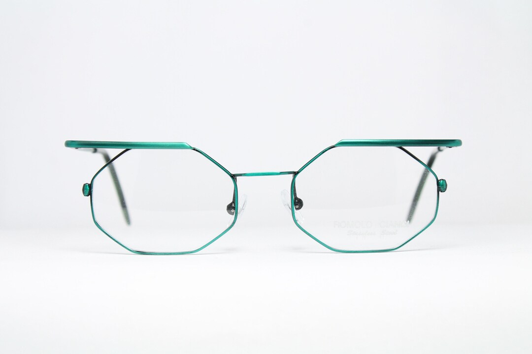 Lunettes Romolo Cianci En Laiton Argent Noir - Forme Ovale - Monture Unisexe Neuve