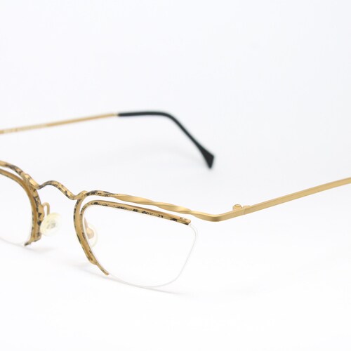 REIZ libido 107 Steampunk Unique Rare Half-Rim shops Vintage Frame Eyeglasses Brille Occhiali Lunettes Gafas Bril Glasses Glasögon