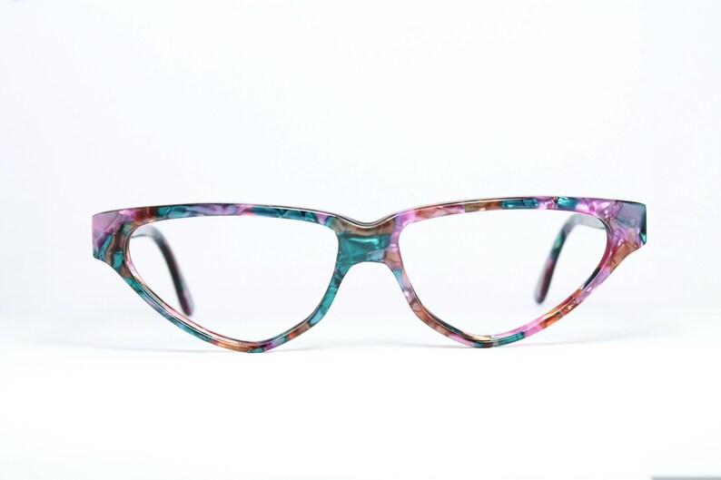 Unique Filou 2003 Cateye Rare Colorful Multicolour Brille Eyeglasses Occhiali Lunettes Gafas Bril Glasses Frame