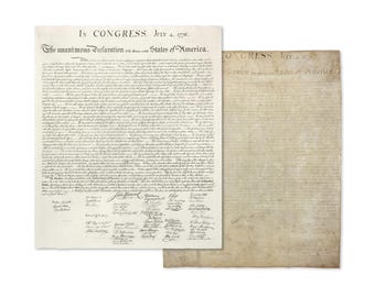 Download the Declaration of Independence! 1776 Original Document AND Stone Engraving High Res DIGITAL Printable Wall Art Wallpaper Americana