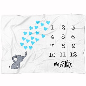 Mensuel Jalon Couverture Bebe Elephant Aquarelle Cadeau De Etsy