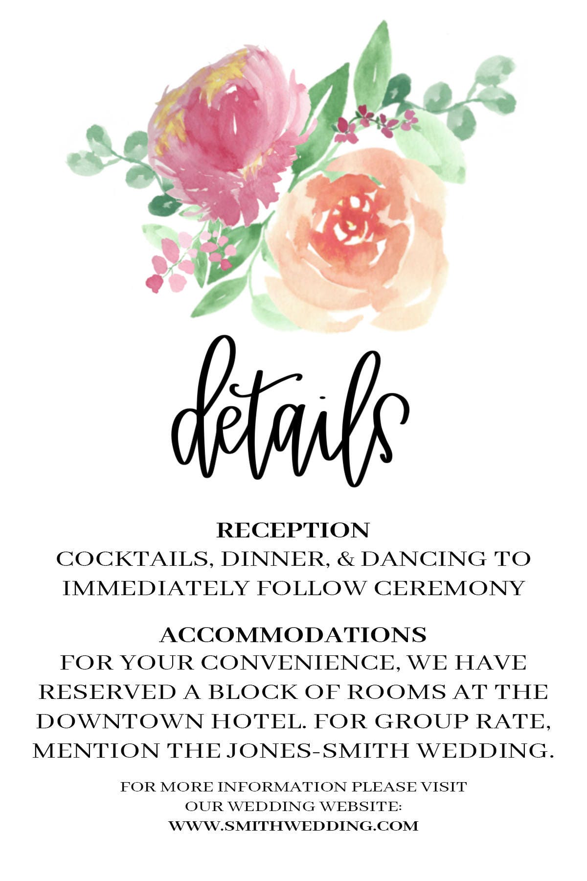 Floral Wedding Invitation Wedding Suite Floral Wedding Set | Etsy